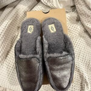 UGG Women's Metallic Gray Slippers